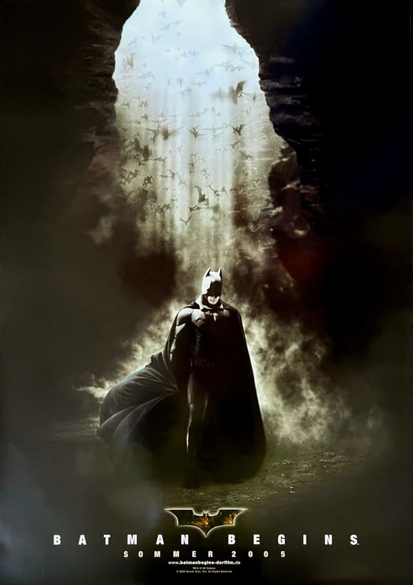 Filmography curation of Christopher Nolan's Batman Begins, film poster