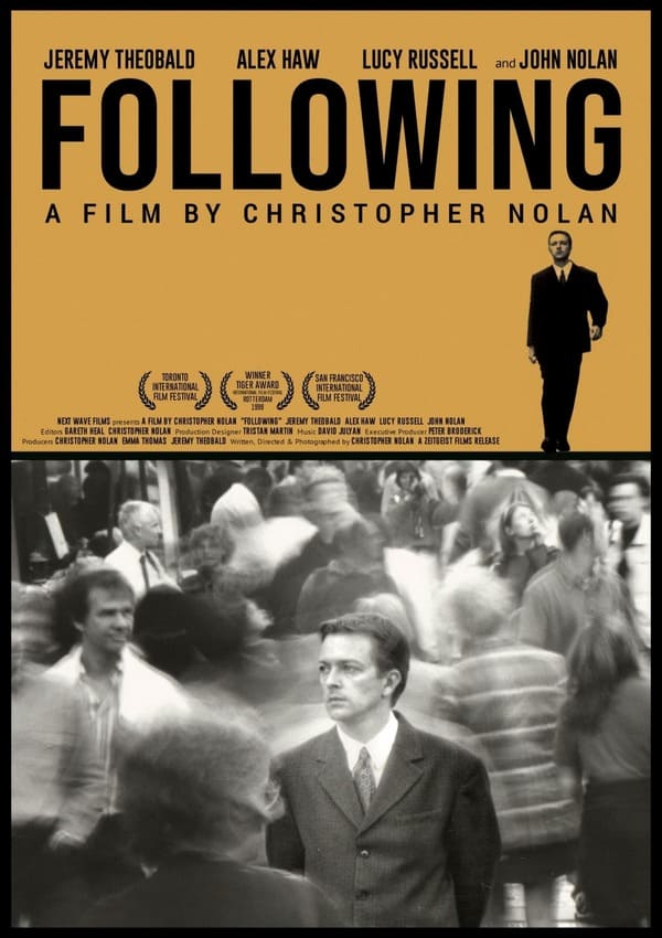 Filmography curation of Christopher Nolan's Following, film poster