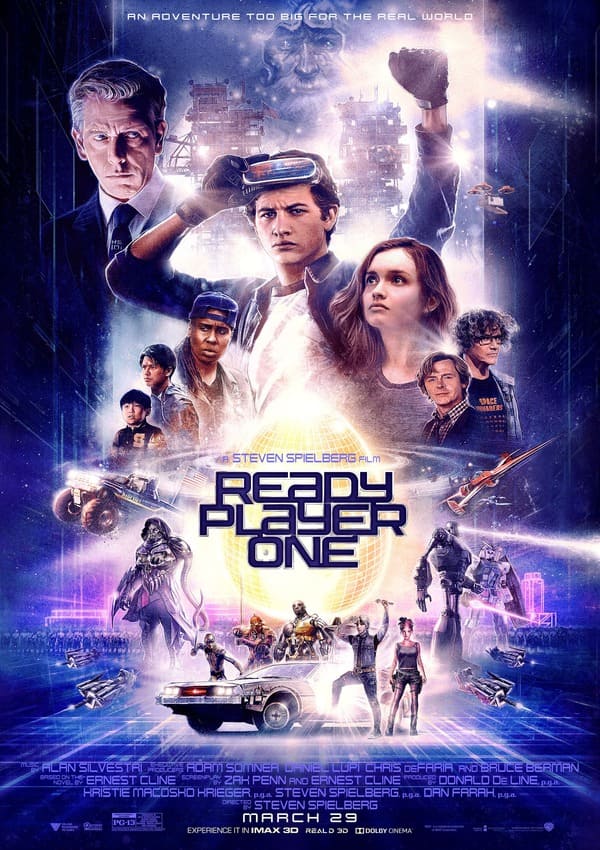 Filmography curation of Steven Spielberg's Ready Player One, film poster