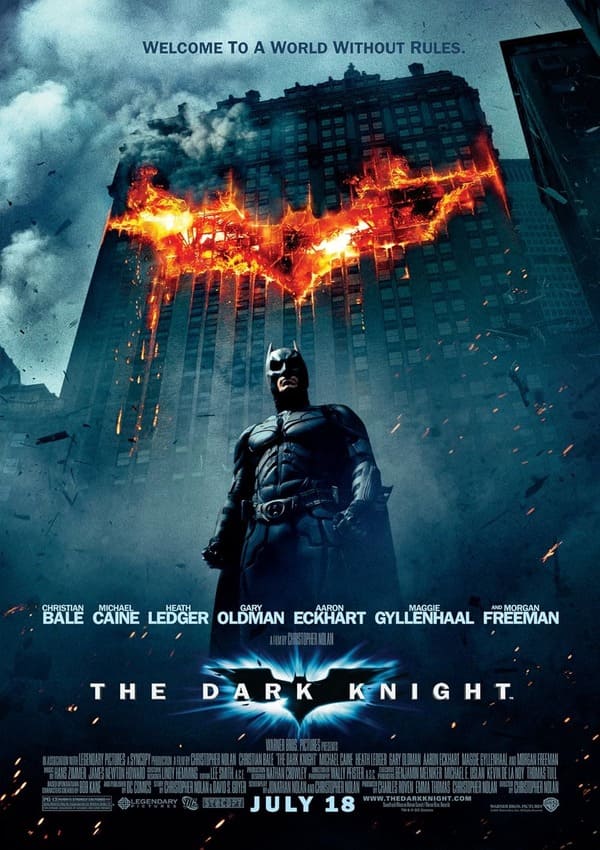 Filmography curation of Christopher Nolan's The Dark Knight, film poster